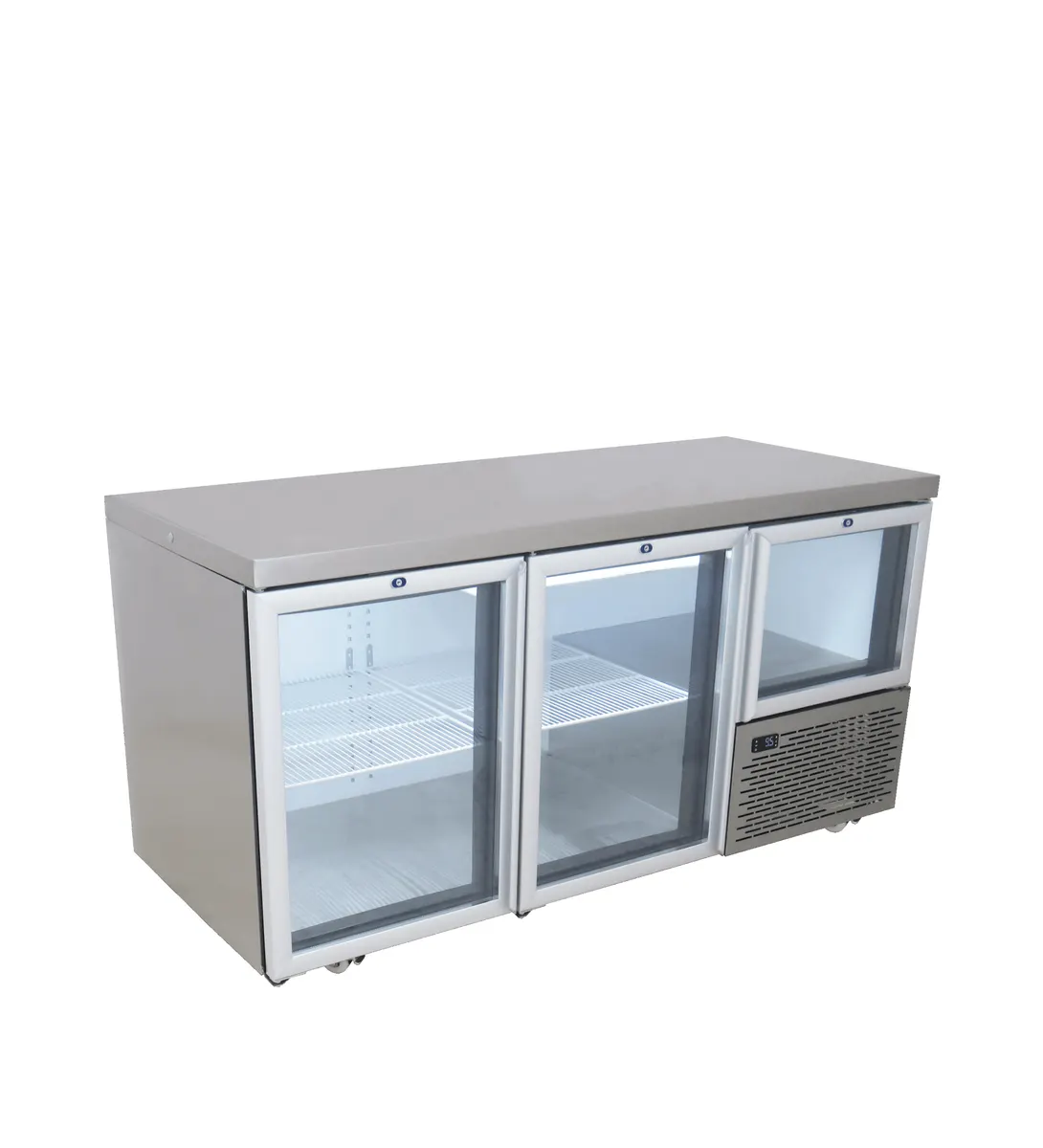 2.5 DOOR UNDER BAR FRIDGE - PLAIN TOP - GLASS DOOR (633LT)