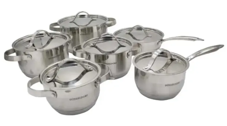 12pc pot set - s/steel — commercial catering equipment from ALUS CATERING
