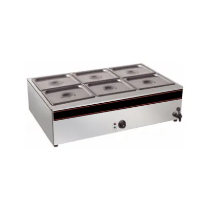 3 division bain marie - table model (6 x half inserts) — commercial catering equipment from ALUS CATERING