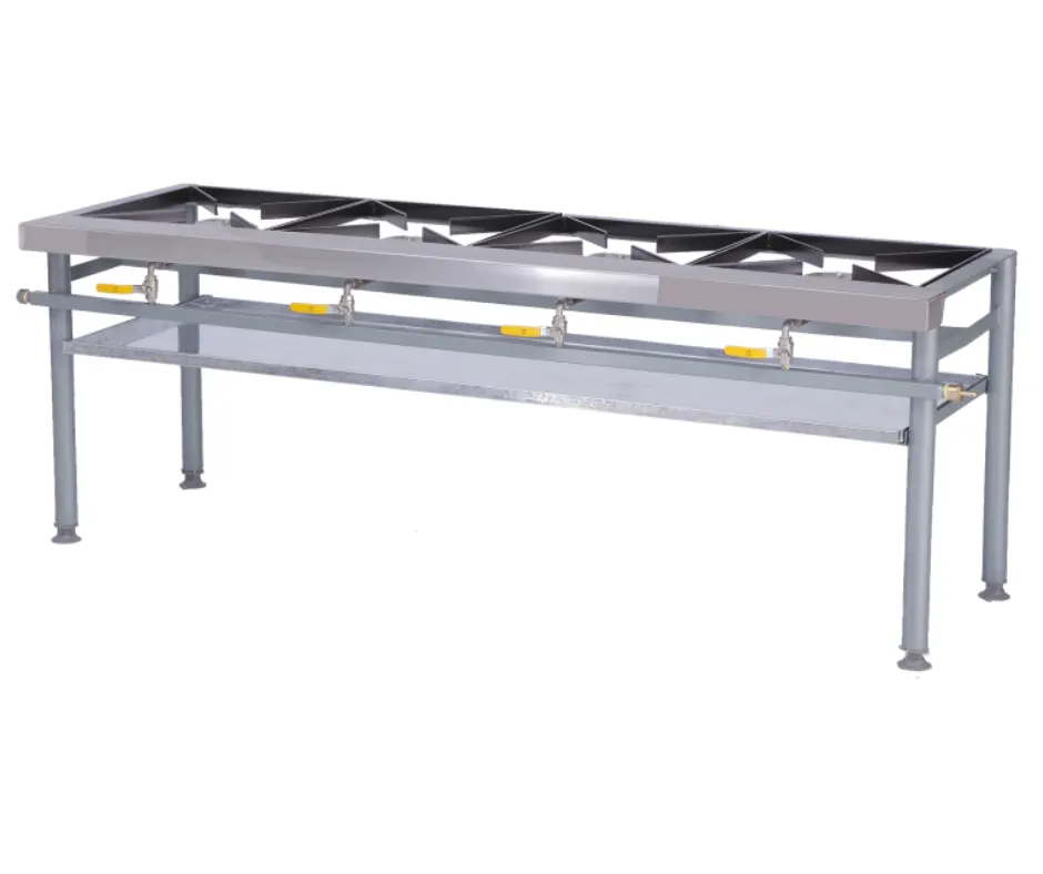 4 burner boiling table - straight (econo) — commercial catering equipment from ALUS CATERING