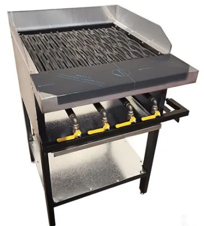 4 burner gas grill - floor model - econo — commercial catering equipment from ALUS CATERING
