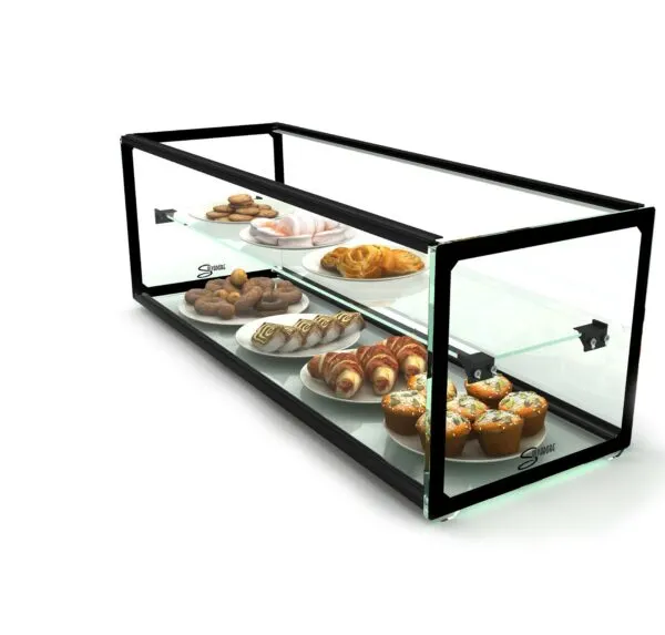 Ambient display cabinet salvadore (double shelf) - 555 mm — commercial catering equipment from ALUS CATERING