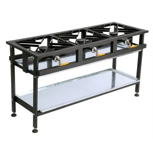 Boiling table gas - 3 burner straight — commercial catering equipment from ALUS CATERING