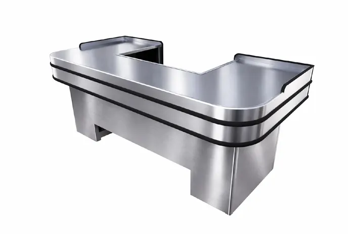 Checkout counter - prosta s/steel — commercial catering equipment from ALUS CATERING