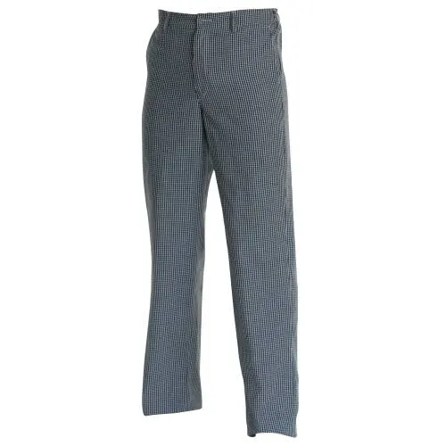 Chef trousers with zip - blue check — commercial catering equipment from ALUS CATERING