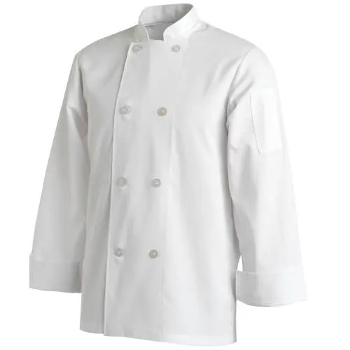 Chef uniform basic long - white — commercial catering equipment from ALUS CATERING