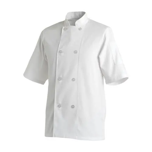 Chef uniform basic short - white — commercial catering equipment from ALUS CATERING