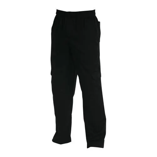 Chefs cargo pants - black — commercial catering equipment from ALUS CATERING