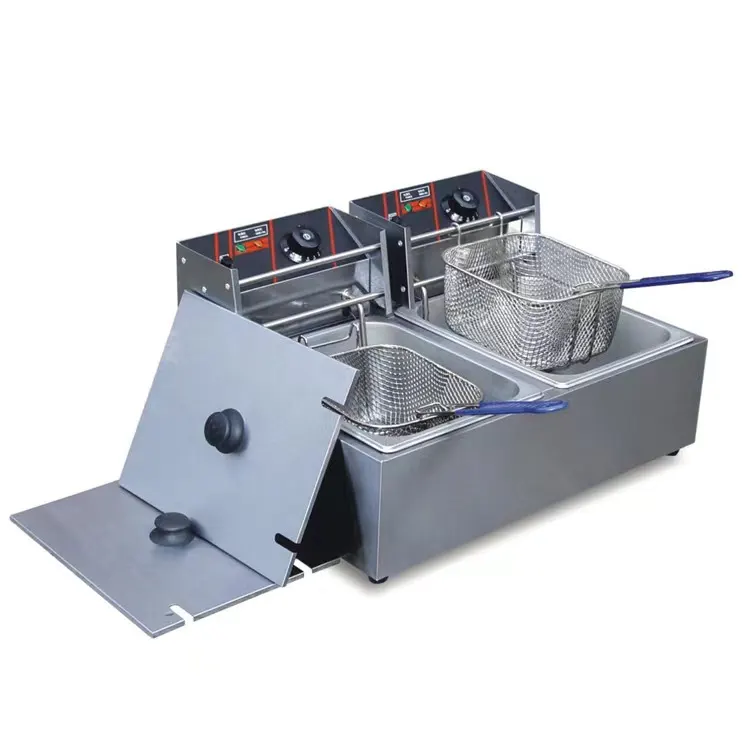 Double electric fryer - table model (2 x 6 lt) — commercial catering equipment from ALUS CATERING