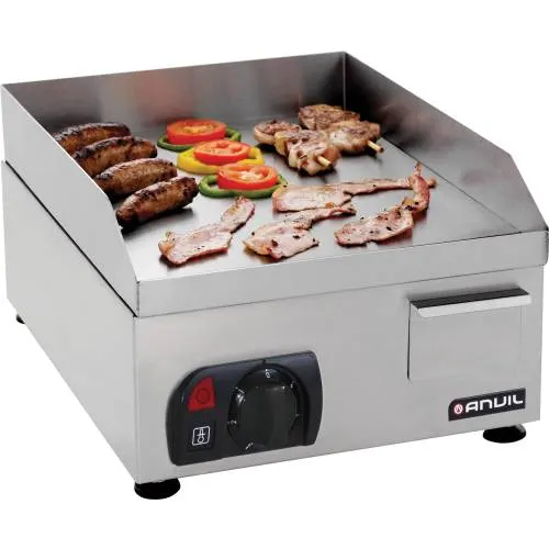 Flat top grill anvil - 400 mm - elec — commercial catering equipment from ALUS CATERING