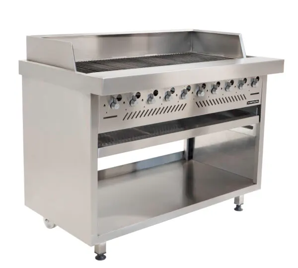 Gas griller anvil - 10 burner radiant - free standing — commercial catering equipment from ALUS CATERING