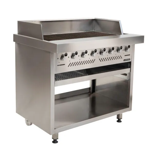 Gas griller anvil - 8 burner radiant - free standing — commercial catering equipment from ALUS CATERING
