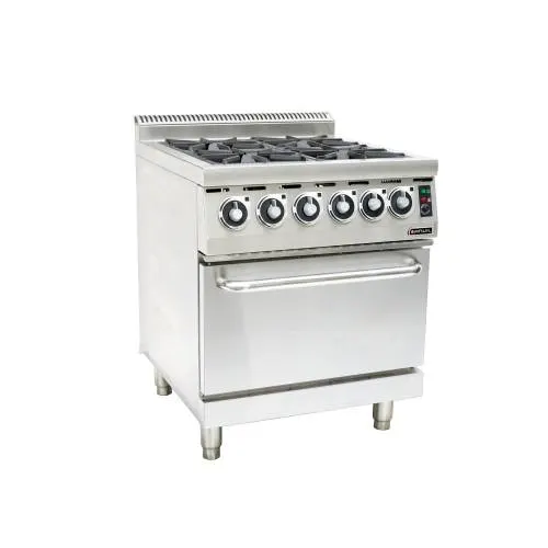Gas stove with electric oven anvil - 4 burner — commercial catering equipment from ALUS CATERING