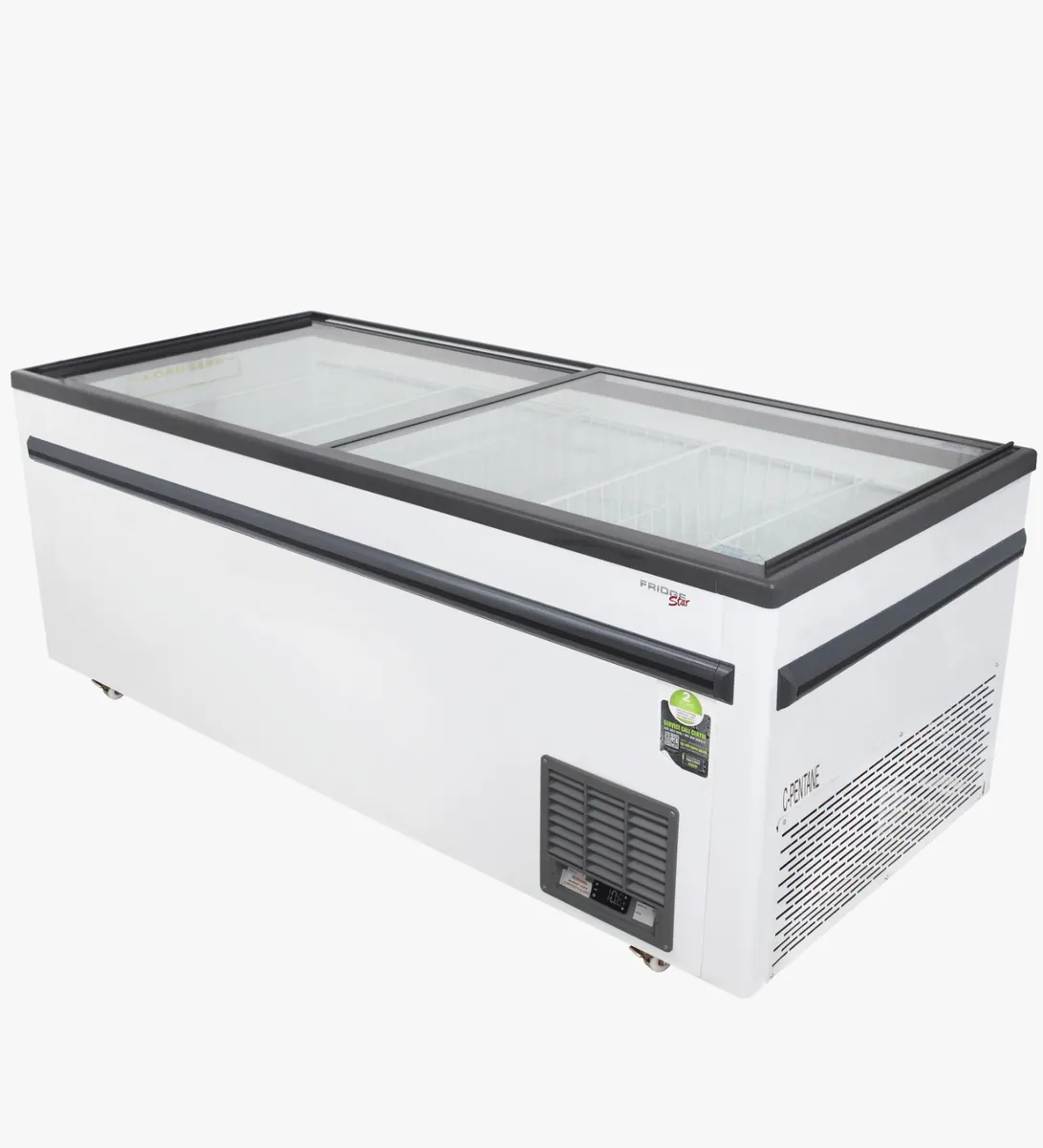 Glass top island freezer - 862 lt - 2000 mm — product photo 2 from ALUS CATERING