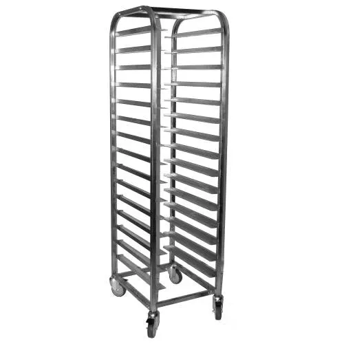 Mobile tray trolley s/steel - 15 shelves — commercial catering equipment from ALUS CATERING