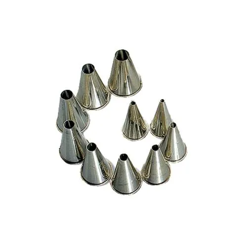 Nozzle set metal - plain 10 piece — commercial catering equipment from ALUS CATERING