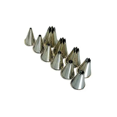Nozzle set metal - star 10 piece — commercial catering equipment from ALUS CATERING