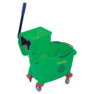Plastic bucket & wringer - (green) 36 lt — commercial catering equipment from ALUS CATERING