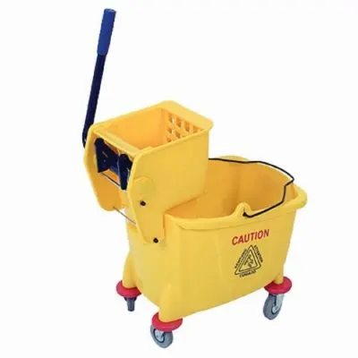 Plastic bucket & wringer - (yellow) 36 lt — commercial catering equipment from ALUS CATERING