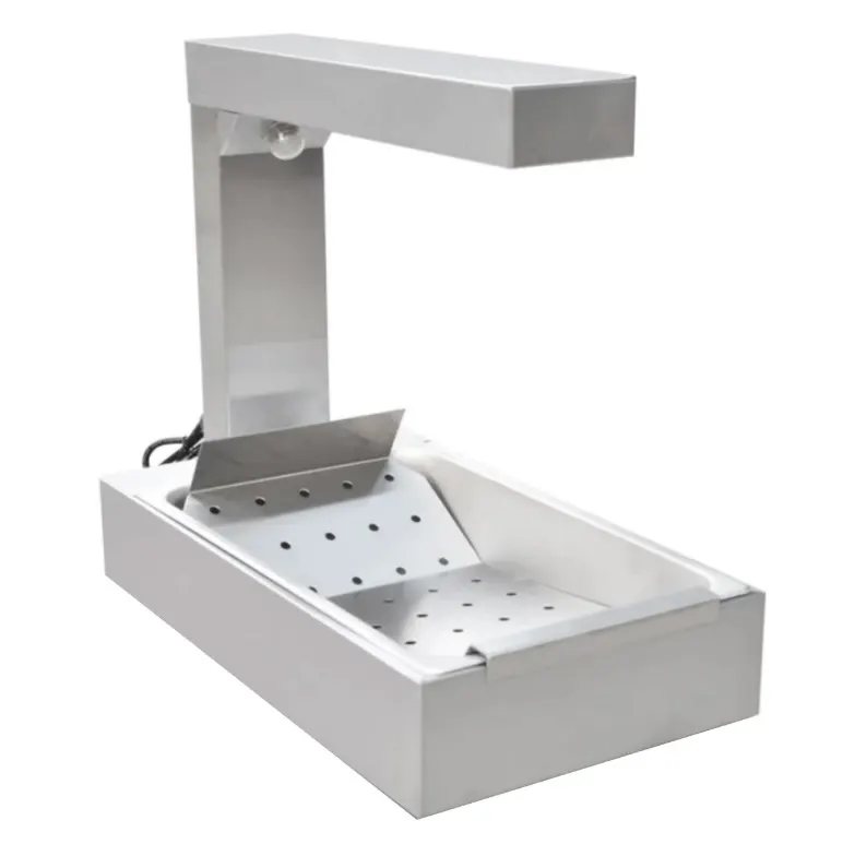 Stainless steel heated chip dump — commercial catering equipment from ALUS CATERING