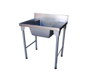 Stainless steel single pot sink - 900 mm — commercial catering equipment from ALUS CATERING