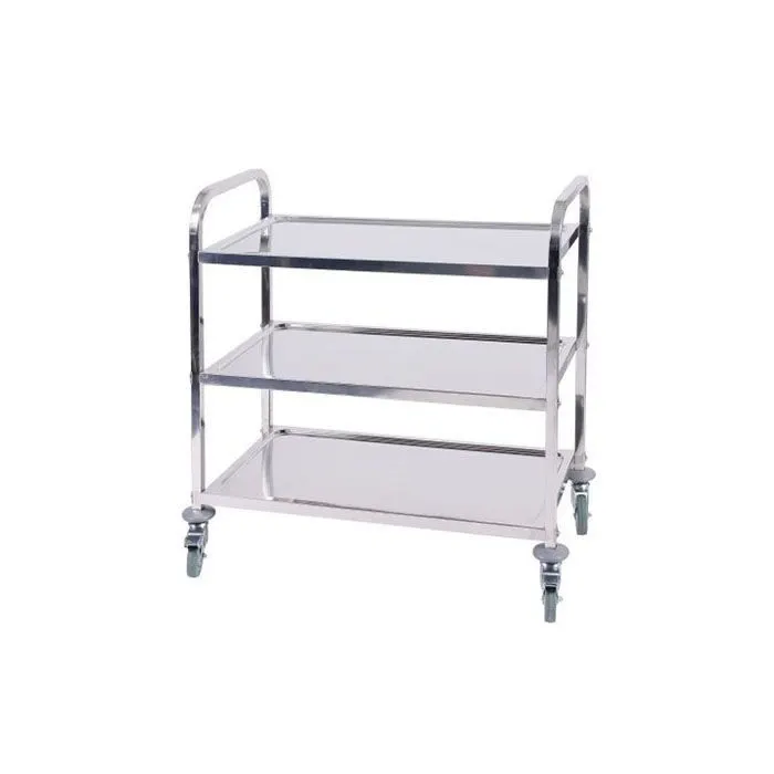 Stainless steel tea trolley - 3 tier — commercial catering equipment from ALUS CATERING